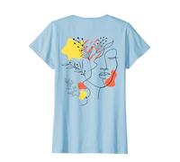 Line Art Visage abstrait minimaliste pour femme T-Shirt