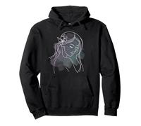 Line Art Visage Femme Abstrait Aquarelle Minimaliste Esthet Sweat à Capuche