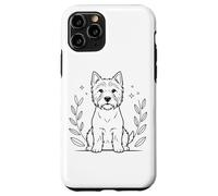 Line Art West Highland White Terrier Minimalist Westie Coque pour iPhone 11 Pro