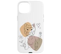 Line Art West Highland White Terrier Minimalist Westie Coque pour iPhone 15 Plus