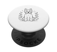 Line Art West Highland White Terrier Minimalist Westie PopSockets PopGrip Adhésif