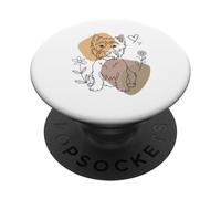 Line Art West Highland White Terrier Minimalist Westie PopSockets PopGrip Adhésif