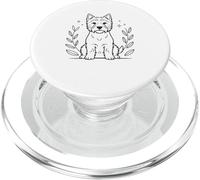 Line Art West Highland White Terrier Minimalist Westie PopSockets PopGrip pour MagSafe