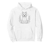 Line Art West Highland White Terrier Minimalist Westie Sweat à Capuche