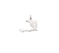 line.bijoux Pendentif carte Haiti Argent Massif 925°°° garanti sans nickel
