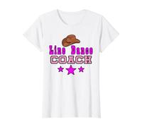 Line Dance Coach Filles T-Shirt Graphique avec Valeur, Femme, Blanc, XL