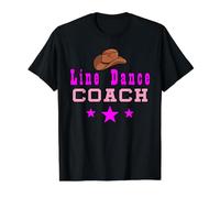 Line Dance Coach Filles T-Shirt Graphique avec Valeur, Homme, Noir, S