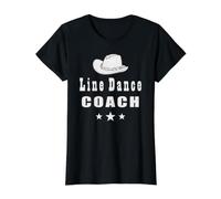 Line Dance Coach T-Shirt Graphique avec Valeur, Femme, Noir, S