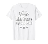 Line Dance Coach T-Shirt Graphique avec Valeur, Homme, Blanc, XL