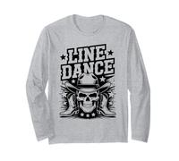 Line Dance Crâne Cowboy - Style Western Country Manche Longue