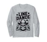 Line Dance Crâne Cowboy - Style Western Country Manche Longue