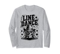 Line Dance Crâne Cowboy - Style Western Country Manche Longue