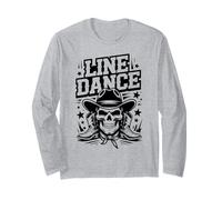 Line Dance Crâne Cowboy - Style Western Country Manche Longue