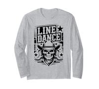 Line Dance Crâne Cowboy - Style Western Country Manche Longue