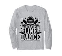 Line Dance Crâne Cowboy - Style Western Country Manche Longue