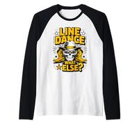 Line Dance Crâne Cowboy - Style Western Country Manche Raglan
