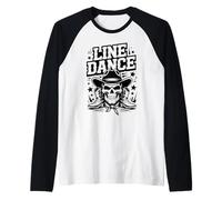 Line Dance Crâne Cowboy - Style Western Country Manche Raglan