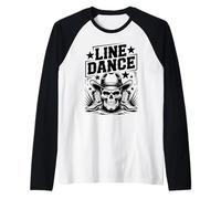 Line Dance Crâne Cowboy - Style Western Country Manche Raglan