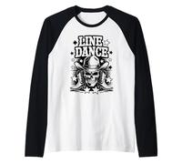 Line Dance Crâne Cowboy - Style Western Country Manche Raglan
