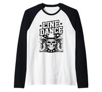 Line Dance Crâne Cowboy - Style Western Country Manche Raglan