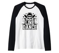 Line Dance Crâne Cowboy - Style Western Country Manche Raglan