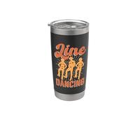 Line Dancing aime la musique country Dancer western Dancer Line Dancing Gobelet isotherme en acier inoxydable double paroi