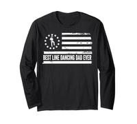 Line Dancing Country Music Line Dancer Drapeau américain Manche Longue