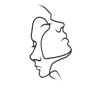 Line Face Art - 42x24cm Sculpture Féminine Abstraite En Métal Décor Minimaliste Moderne | Accent De Portrait À Contour | Ornement Suspendu Contemporain Pour Salon, Chambre À Coucher, Salle De