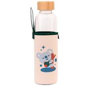 Line Friends BT21 Gourde en Verre 500ml Réutilisable Motif KOYA avec Étui
