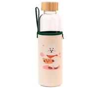 Line Friends BT21 Gourde en Verre 500ml Réutilisable Motif RJ avec Étui