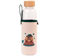 Line Friends BT21 Gourde en Verre 500ml Réutilisable Motif SHOOKY avec Étui