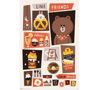 Line Friends - Let's do Brunch - Impression d'affiches - Taille 61x91,5 cm
