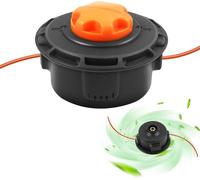 Line Head M10 x 1.25 Double Wire Trimmer Head Accessory for Fuxtec Brush Cutter Nylon Wire Spool Head Replacement for Lawn Mower Petrol Strimmer Trimmer