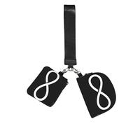 Line Infinity Sign Lot de 2 porte-clés avec dragonne pour femme - Petit sac de poignet pour clés, cartes, pochette zippée pour course à pied, gym, voyage, sports de plein air