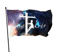 Line Life Bannière drapeau de ligne 9,6 x 152,7 cm pour jardin, cour, maison, intérieur et extérieur, décoration de sport, fanion 3D, noir, taille unique