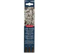 Line Maker 2305560 Set Of 3 Fineliner Markers, Assorted Tips, Quick Drying Ink, Ideal For Sketching, Writing, Illustrating And Colouring, Professional Quality