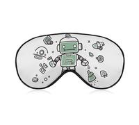 Line Masque de sommeil robot bloquant la lumière, confortable et doux, couverture des yeux avec bande élastique, convient aux hommes et aux femmes, convient pour voyager/dormir