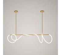 Line Note Chandelier LED Metal Strip Hanging Light Living Room Dining Bar Home Decor Suspended Fixture Adjustable Lighting Chandeliers
