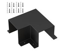 Line Set Cover, Sleeve Elbow Protector, 7.95x7.95 inches Flat Cover with Screws, Steel Duct Fitting, Decorative Air Conditioner Line Covered with Strong Build Design, Installation Accessory for Home