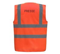 Line Shop Gilet de sécurité Orange marquage dos Presse (L)