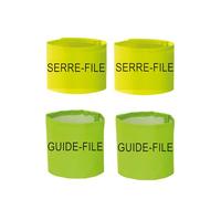 Line Shop Lot de brassards 2 Serre-File Jaune et 2 Guide-File Vert (S/M)