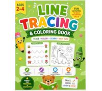 Line tracing & coloring book for kids ages 2 4 ; fun pre_ writing skills practice: Learn to trce lines , shapes and enjoy simple coloring activities