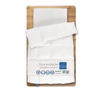 LINEA by Böhmerwald - Allnights - Couette Douillette Tempérée, 155 x 220 cm, 100% Plumes et Duvet Neufs, Convient aux Personnes Allergiques, Lavable à 60 °C, Fabriquée en Allemagne