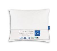 LINEA by Böhmerwald - Cosy - Oreiller Très Souple, 70 x 90 cm, 100% Duvet Blanc Neuf, Convient aux Personnes Allergiques, Lavable à 60 °C, Fabriqué en Allemagne