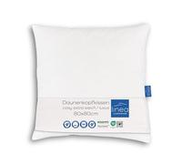 LINEA by Böhmerwald - Cosy - Oreiller Très Souple, 80 x 80 cm, 100% Duvet Blanc Neuf, Convient aux Personnes Allergiques, Lavable à 60 °C, Fabriqué en Allemagne