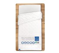 LINEA by Böhmerwald - Nature - Couette en 100% Coton, Légère pour l'Été, 155 x 220 cm, Convient aux Personnes Allergiques, Lavable à 60 °C, Fabriquée en Allemagne