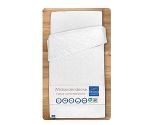 LINEA by Böhmerwald - Nature - Couette en 100% Soie Sauvage, Légère pour l'Été, 155 x 220 cm, Convient aux Personnes Allergiques, Lavable à 40 °C, Fabriquée en Allemagne