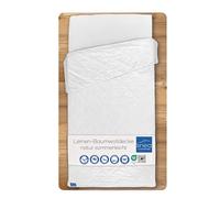LINEA by Böhmerwald - Nature - Couette en 60% Lin et 40% Coton, Légère pour l'Été, 135 x 200 cm, Convient aux Personnes Allergiques, Lavable à 40 °C Cycle Délicat, Fabriquée en Allemagne