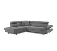 Bobochic LINEA - Canapé angle gauche CV - Gris clair - Style scandinave Gris