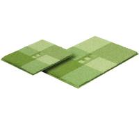 Linea Due Tapis de Bain 3D, Ultra Doux et Absorbant, Antidérapant, 5 Ans de Garantie, MERKUR, Set de 2 Pièces 40x50+50x80 cm, Vert